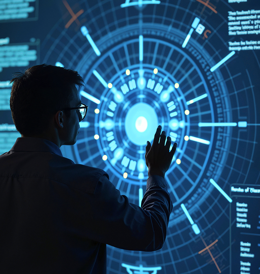 Analyst reviewing a data interface